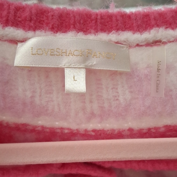 LoveShackFancy Dimples Pink Cardigan - Picture 6 of 13